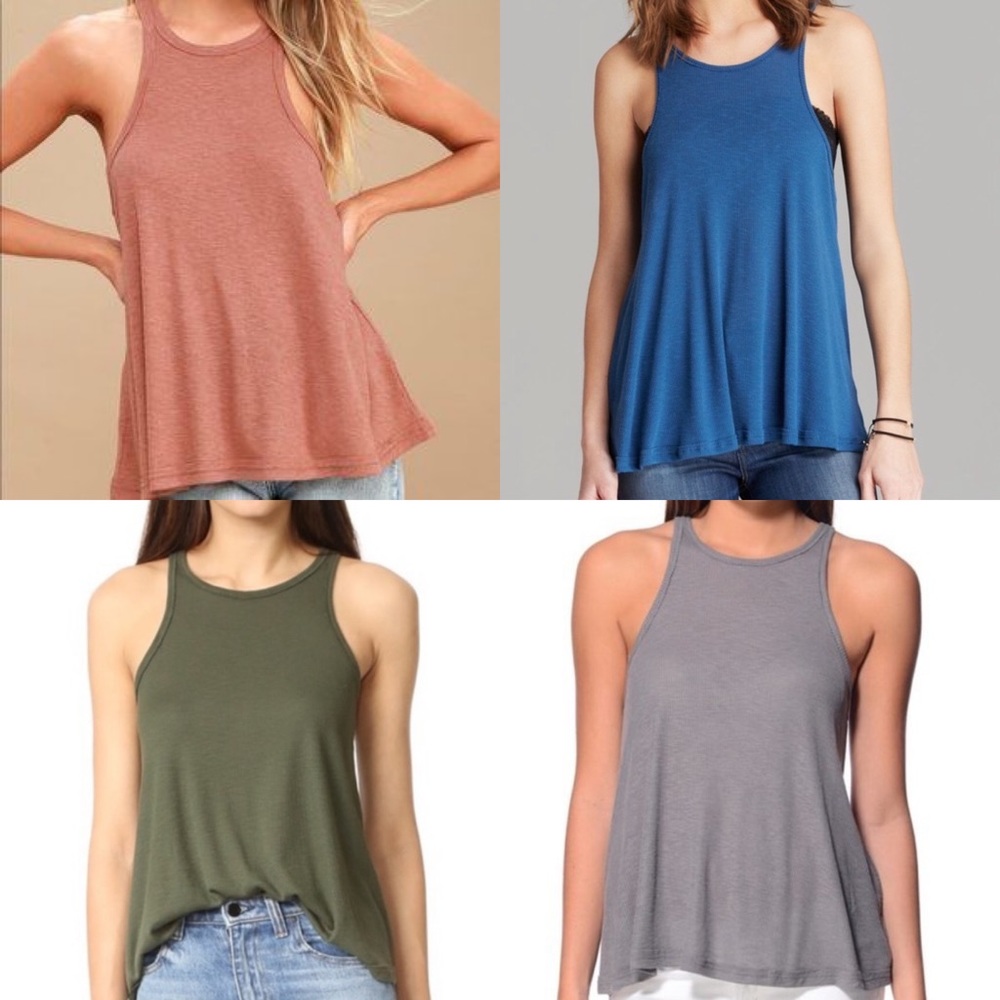 4 Free People High Neck Ribbed Tank Size L